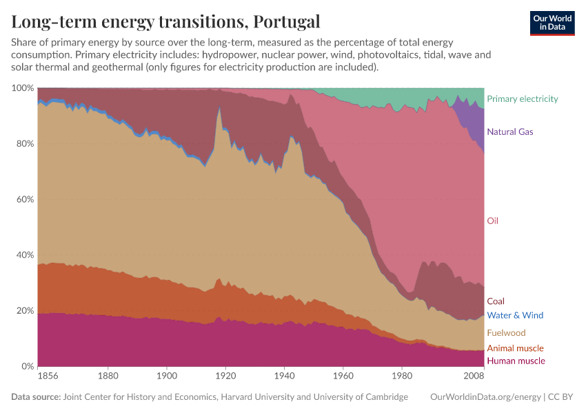 Long-term energy transitions
