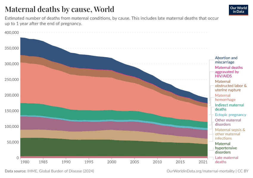Maternal deaths by cause